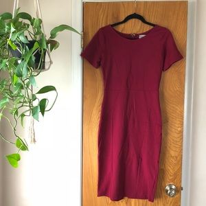 Unique Vintage Large Red Wiggle Dress